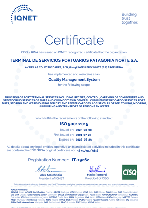 Descarga el certificado de conformidad con la norma  ISO 9001:2015 que garantiza que el sistema de gestión ha sido certificado